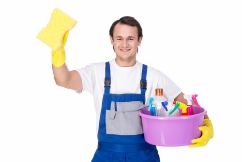 Deep domestic cleaning of a bright, tidy home interior