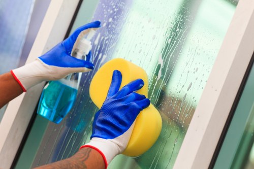 Professional end of tenancy cleaning in a modern rental kitchen