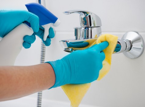 After builders one off cleaning in a bright home