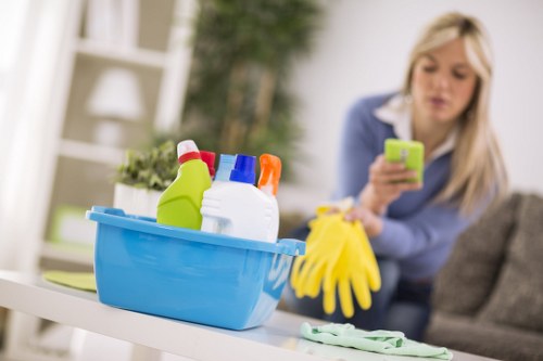 Commercial cleaning routine improving workplace hygiene and appearance