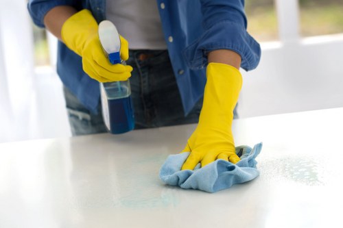 A tidy office environment maintained through regular cleaning
